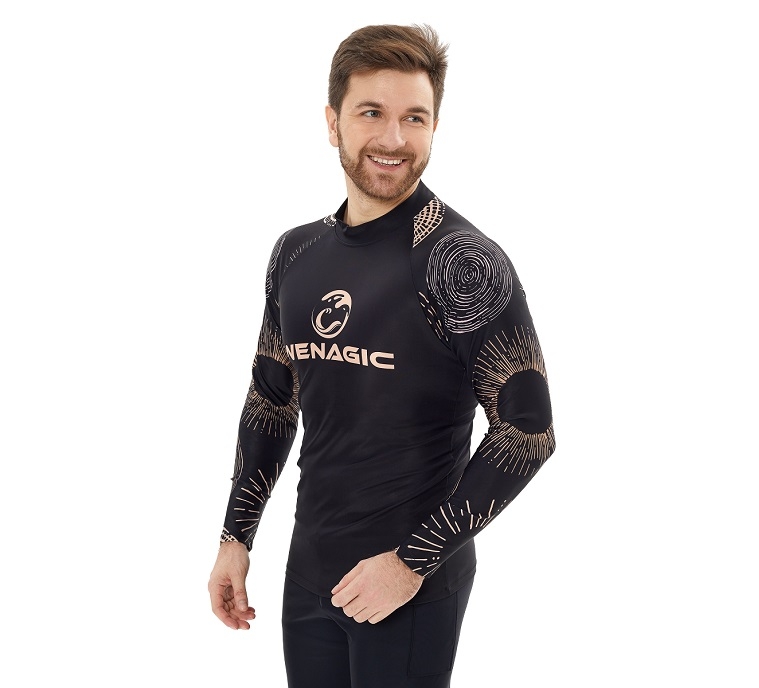 Гидромайка мужская Wave Black UPF 50
