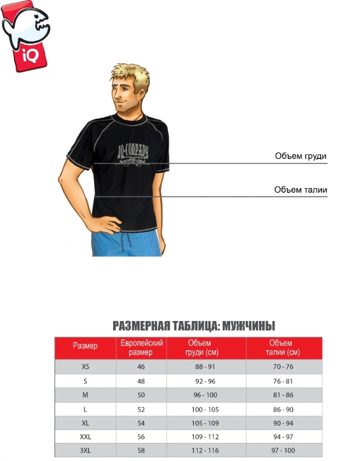 Гидромайка iQ Watersport UV мужская